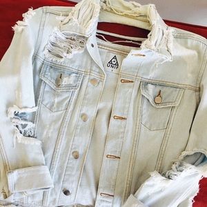 UNIF Outsider distressed denim jacket